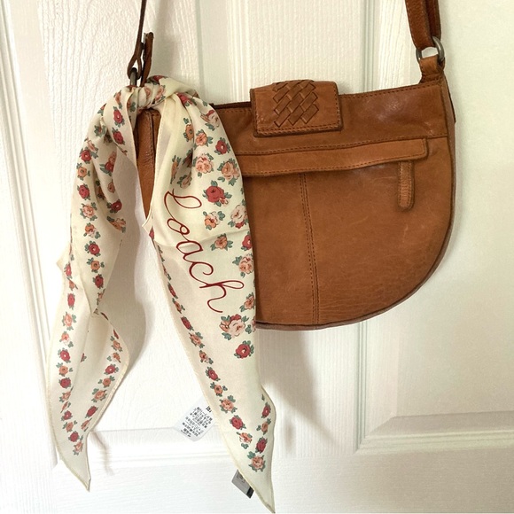 COACH 100% Silk Cream Diamond Scarf - Picture 7 of 10